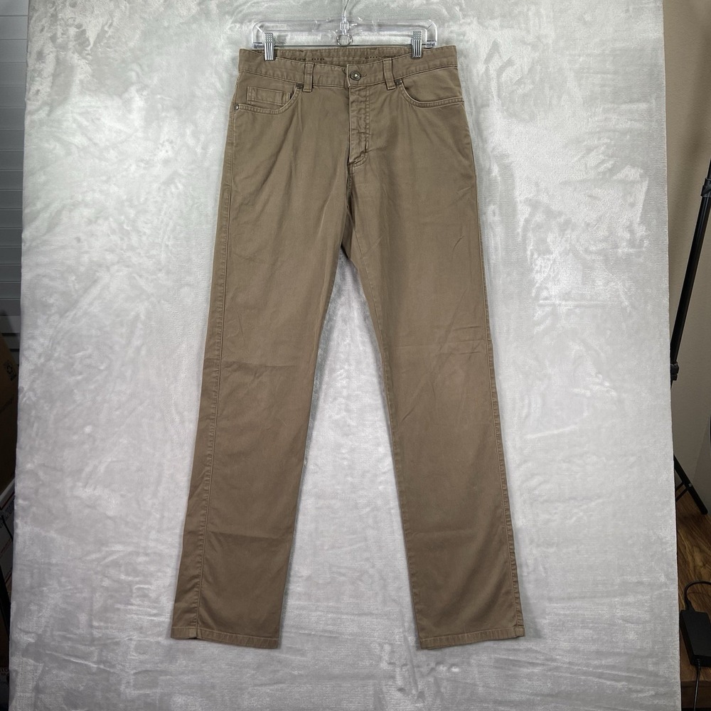 Ermenegildo Zegna Pants Mens 32x34 Chino Straight Fit Stretch Trouser Flat Front